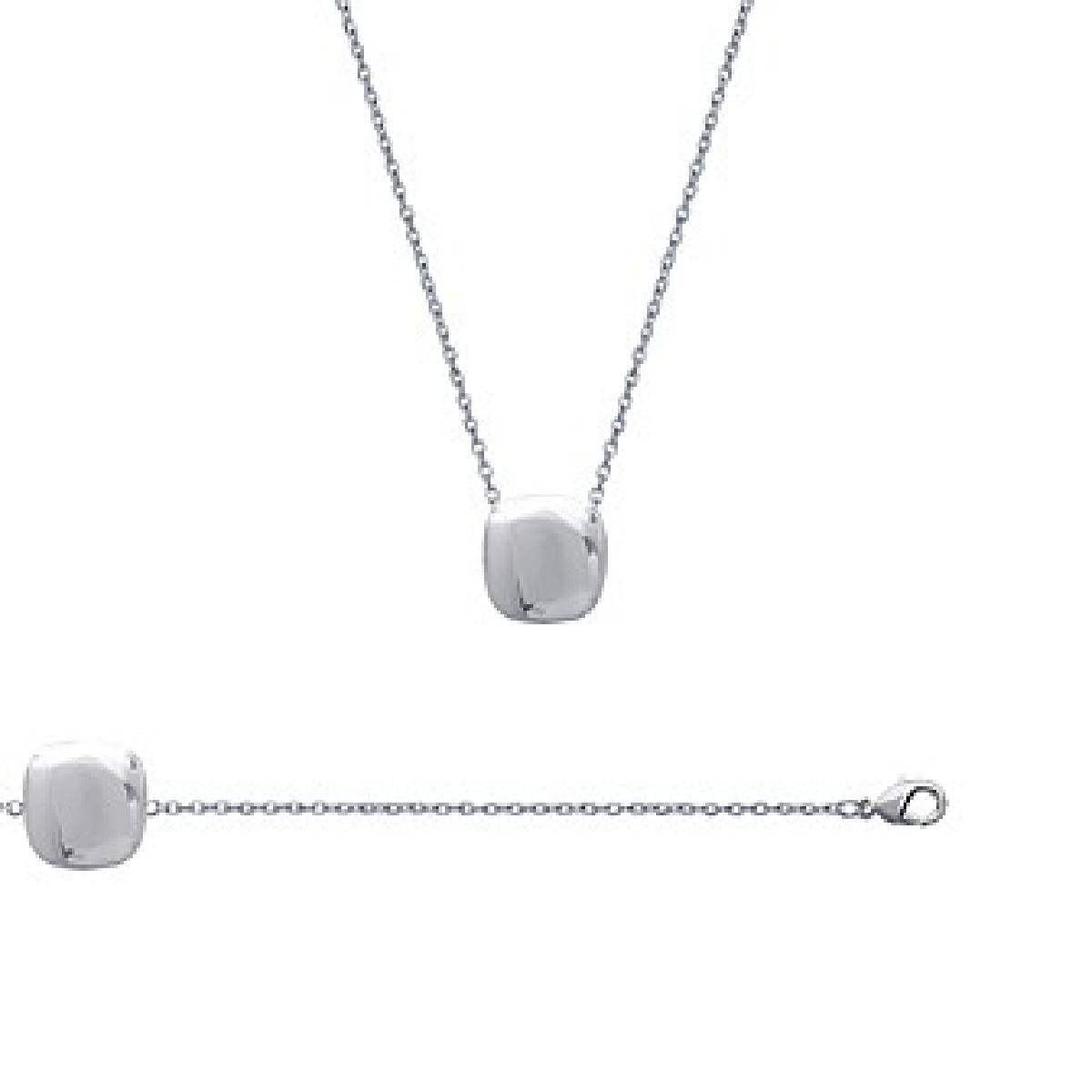 Collier En Chaîne Délicate À Maillons Fins Et Réglables Longueur Modulable AG925 Argent 925