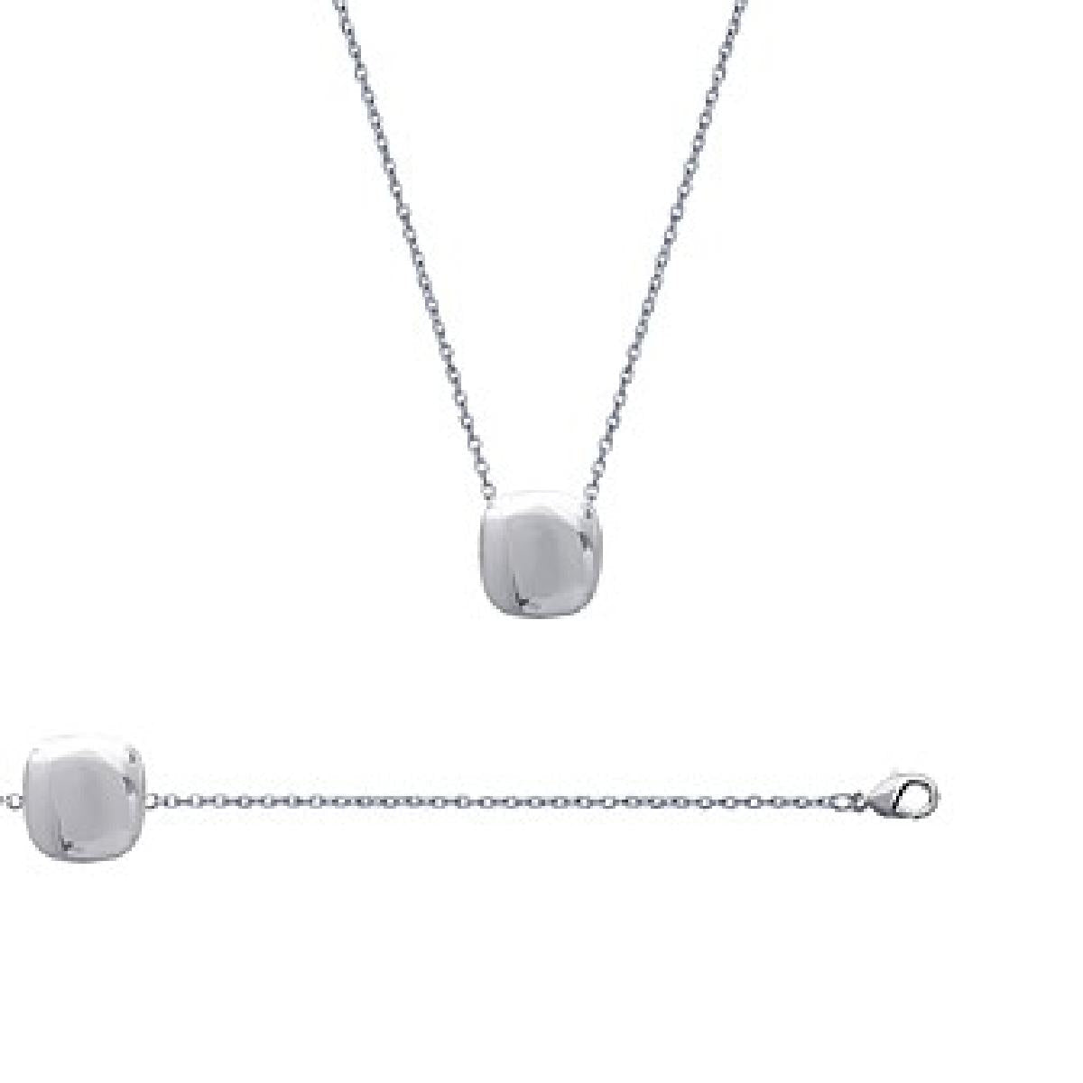 Collier En Chaîne Délicate À Maillons Fins Et Réglables Longueur Modulable AG925 Argent 925
