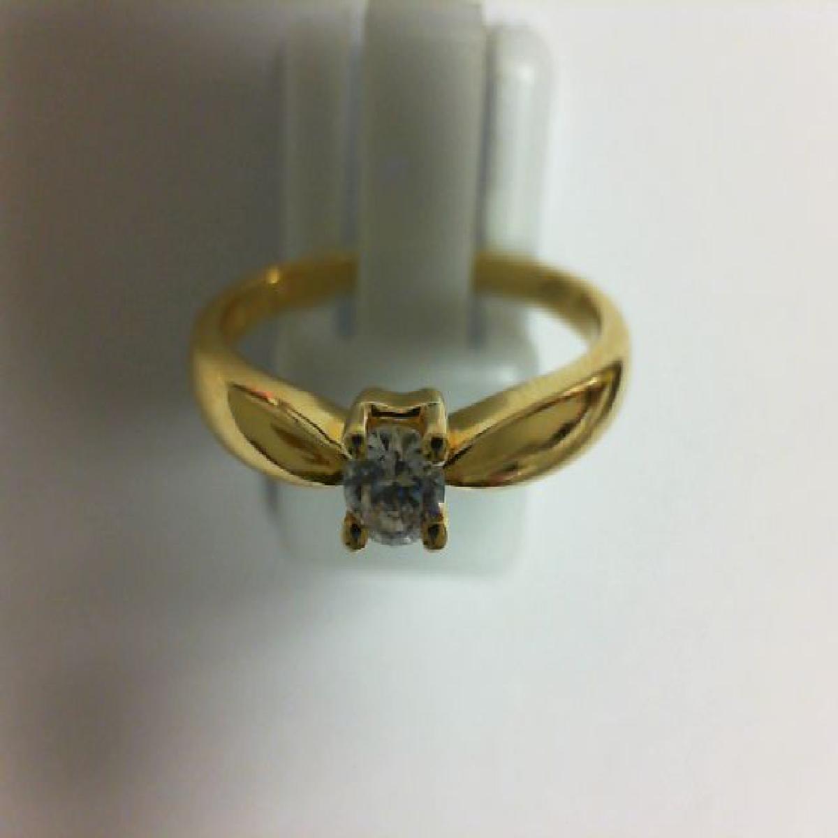 Solitaire Diamant Rond Taille Brillant Élégant Et Intemporel – Or Jaune 18 Carats