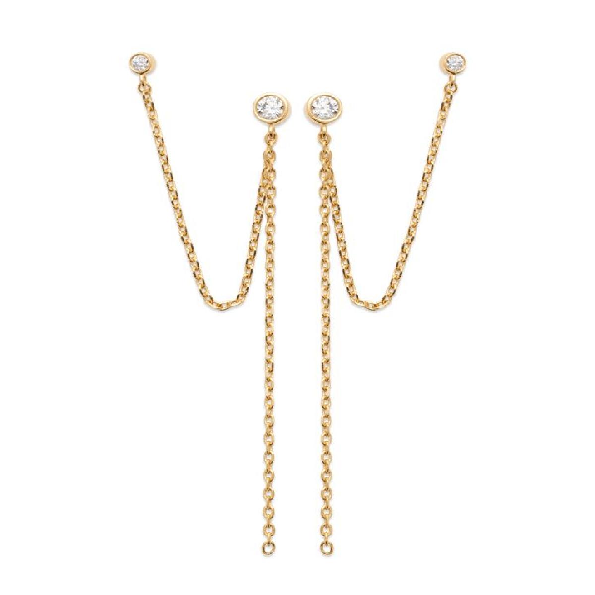 Créole DORM PEND P.BLANC en Zirconium Pièce Joaillerie Contemporaine Atelier ALOÏZE