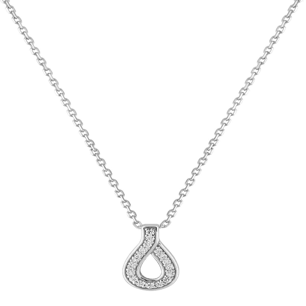 Colliers Simples P Blanches - Argent 925 - Zirconium Longueur Réglable Collection Aloïze