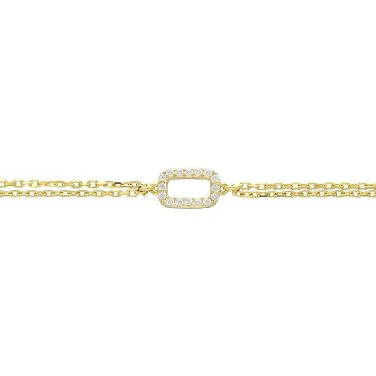 Bracelet AG925 – Zirconium – Argent Doré Plaqué Or 18 Carats et Oxydes de Zirconium