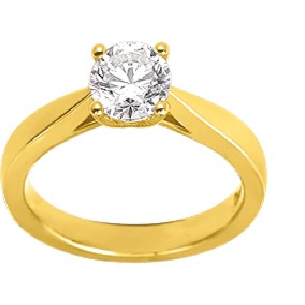 Bague Solitaire AU750 Zirconium Gravure Croix Héraldique Motifs Ancestraux Or Jaune 18 Carats