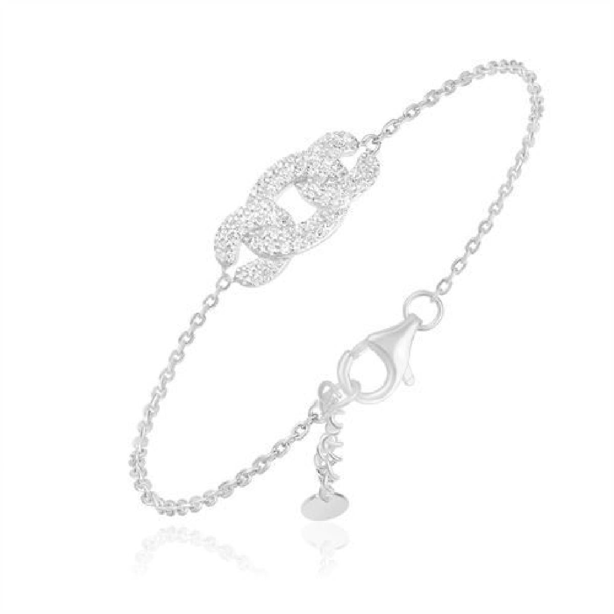 Bracelet P. Blanches En Argent 925 Avec Zirconium Éditions Limitées ALOÏZE Collection