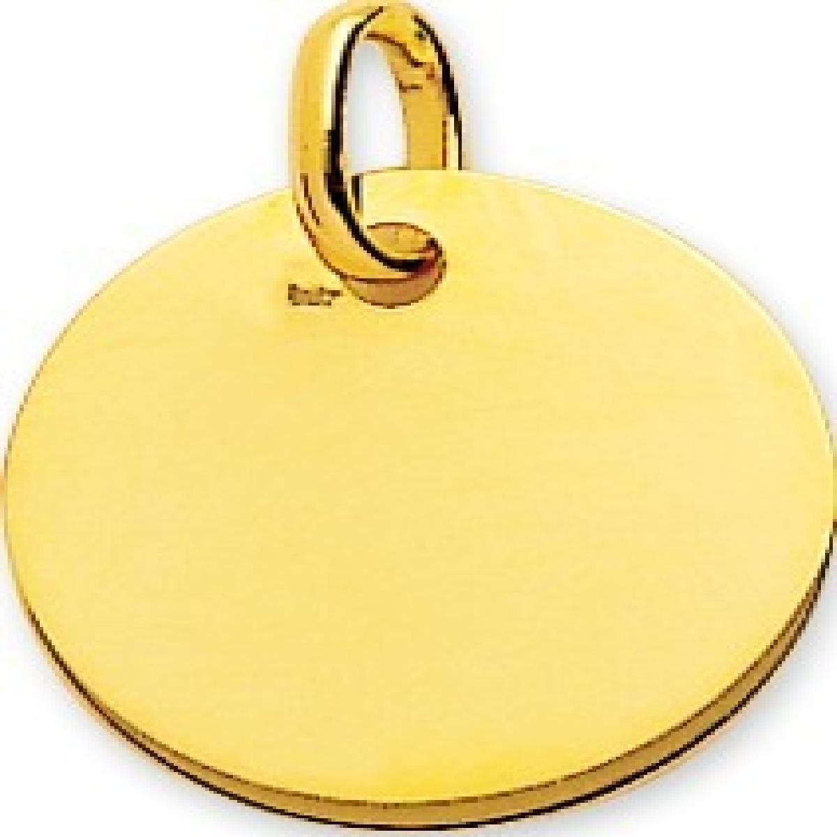 Pendentifs Tout Or Gravés Ancien Style Géométrique Ovale Long Ornementé – Or 9 Carats
