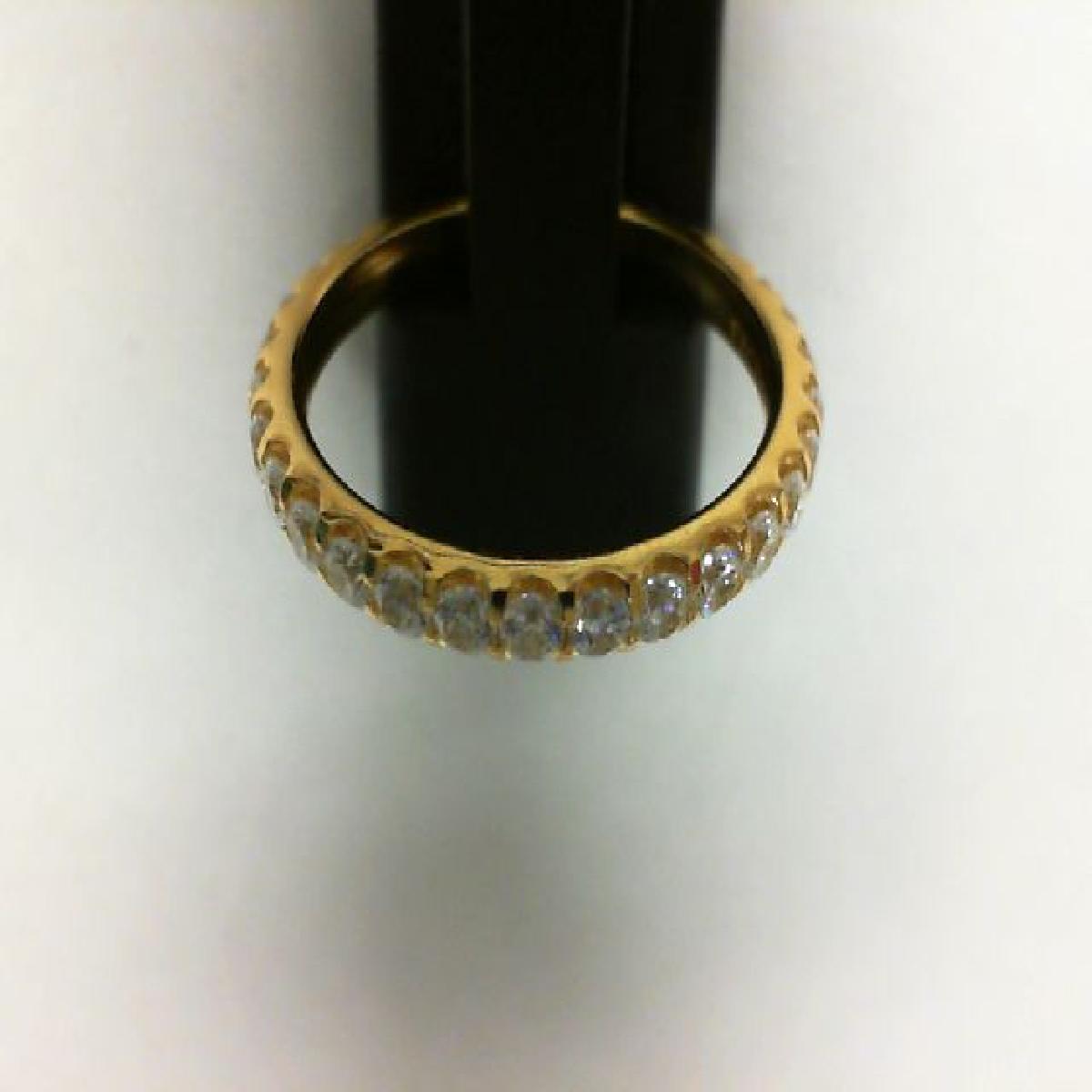 Alliances Tour Complet AU750 Diamant Sertie 4 Griffes Or 18 Carats Bague de Mariage
