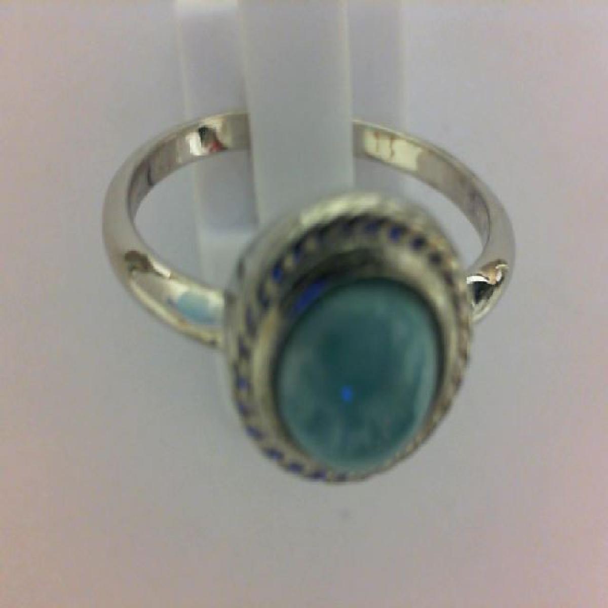 Bague Solitaire Pierre De Couleur Cabochon Sertie Goutte Modèle ALOÏZE – Argent 925