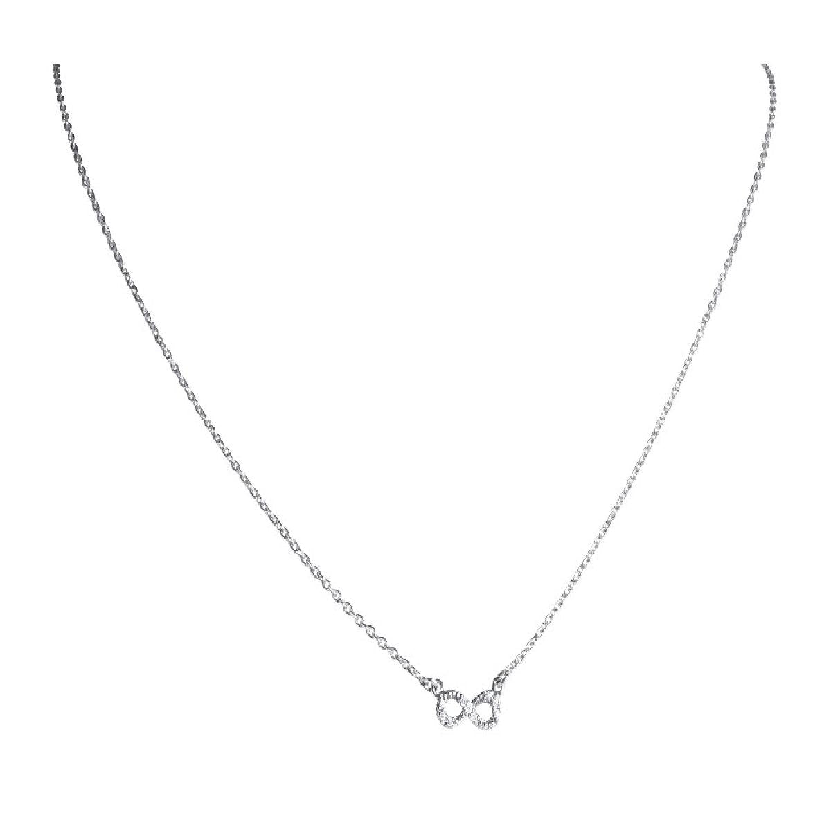 Collier Maille Forçat Infini Gravé – AG925 – Argent Rhodié 925/1000 Et Zirconium