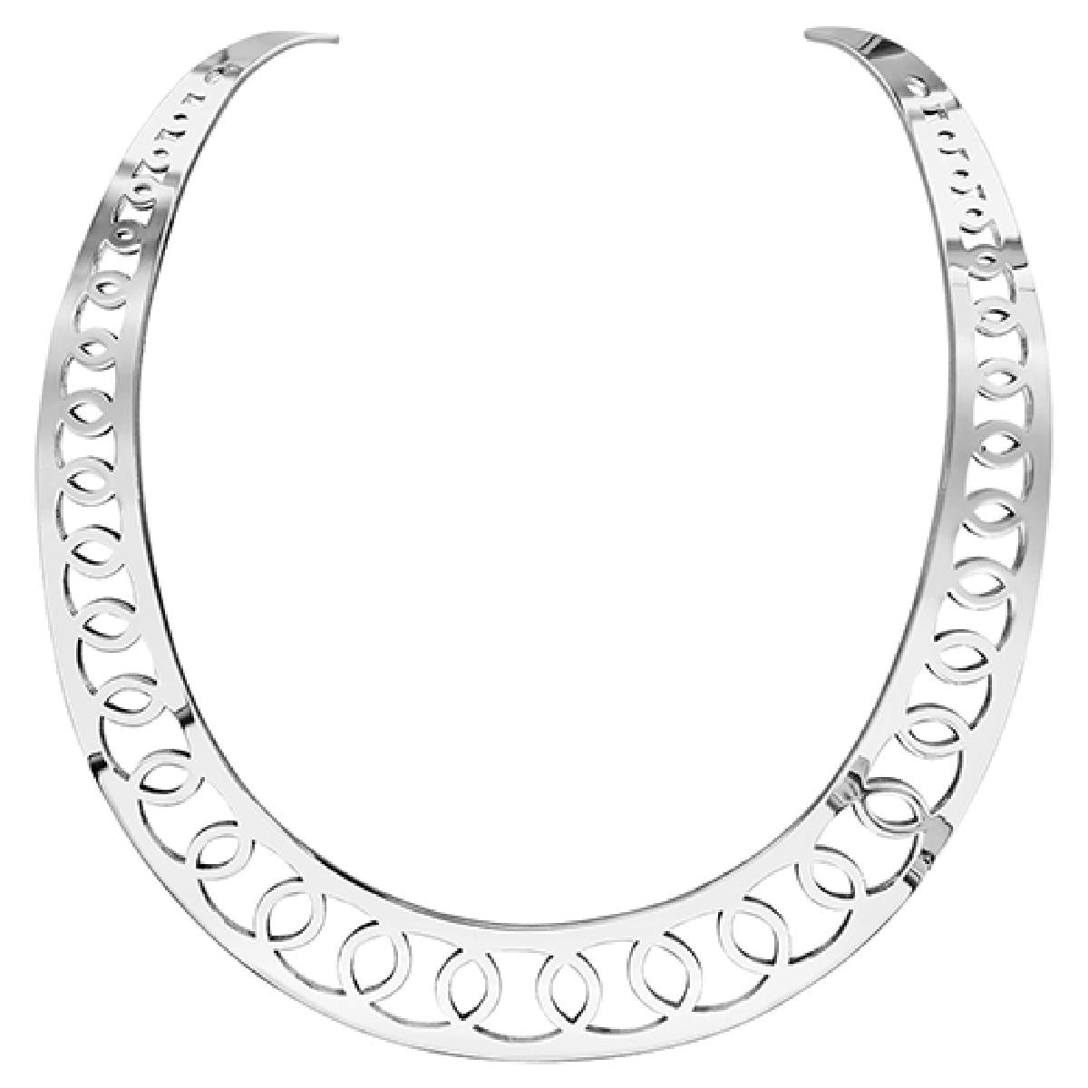 Collier Chaîne Rigide Torque – Acier Inoxydable De Haute Résistance Pour Femme Moderne