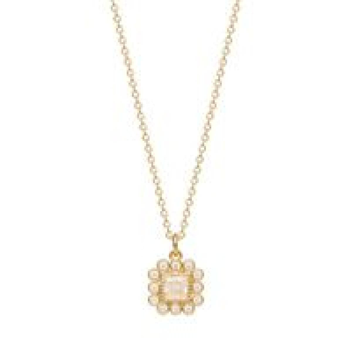 Collier Souple P. Blanches Longueur 50 cm Ajustable Finition Satinée – Zirconium