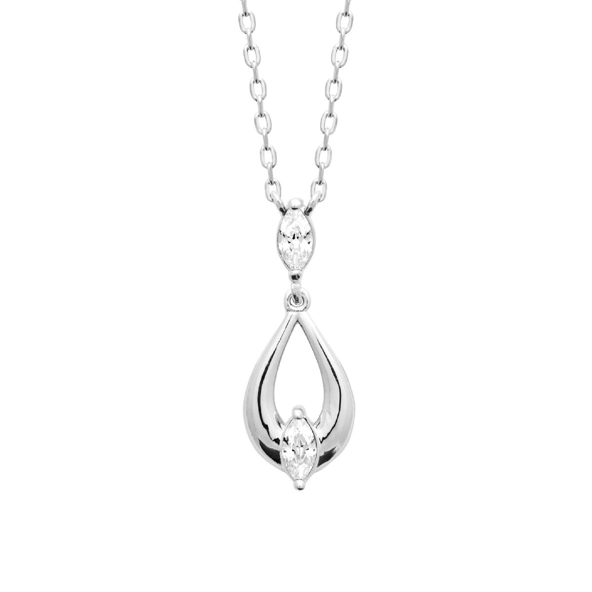 Collier Simple Perles Blanches Version Collection Aloïze Longueur Ajustable – Argent 925
