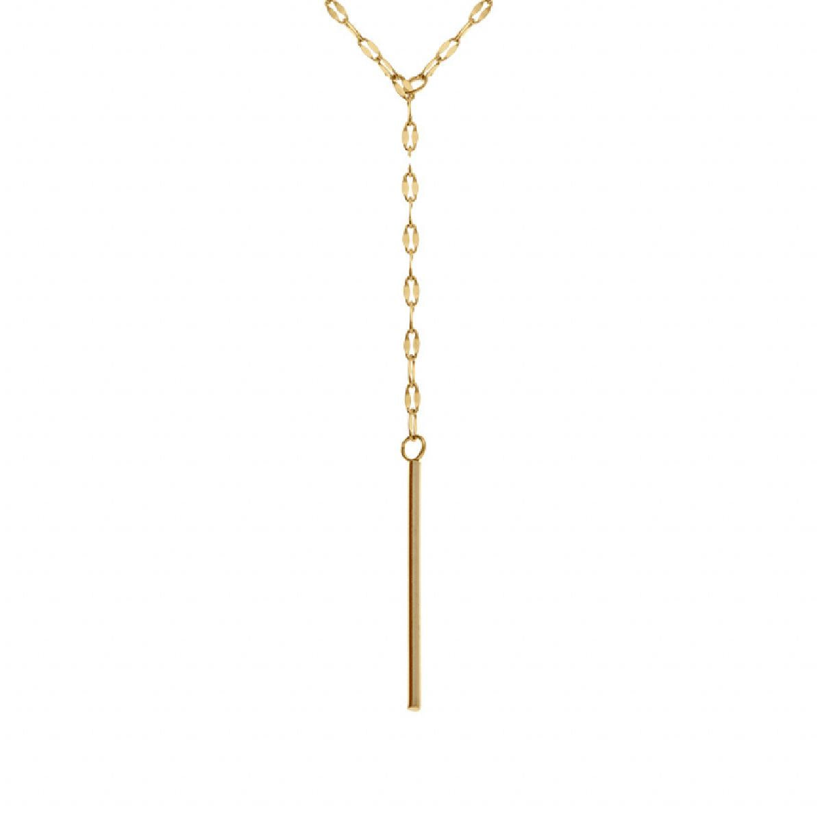 Collier Simple – Acier Inoxydable, Chaîne à Maillons Fins, Longueur Moyenne, Finition Satinée
