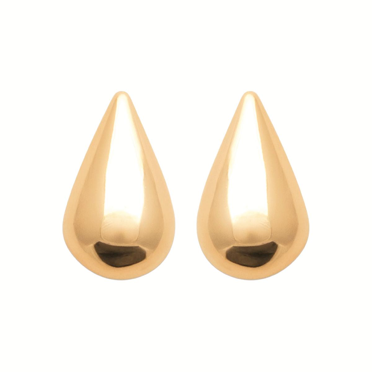 Boutons D'Oreilles Rondelles Gravées Motif Fleur Finition Satinée – Or Jaune 18 Carats