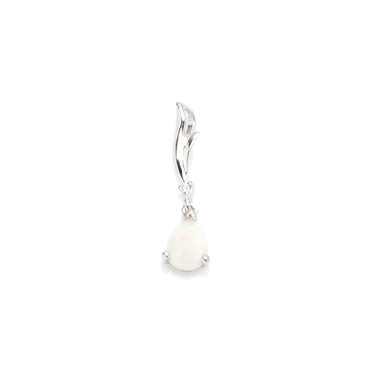 Collier Simple Opale Multicolore Naturelle en Pierre Dure Facettée – Argent 925