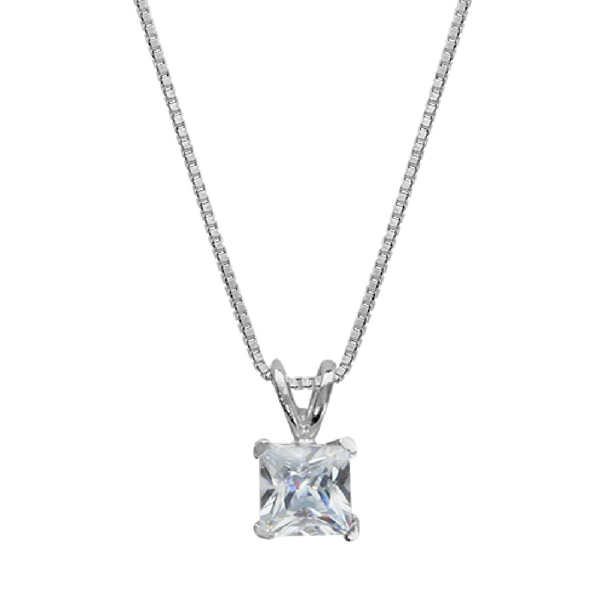 Collier en Chaîne Délicate pour Femme, Longueur Réglable et Fermoir Mousqueton AG925 – Zirconium
