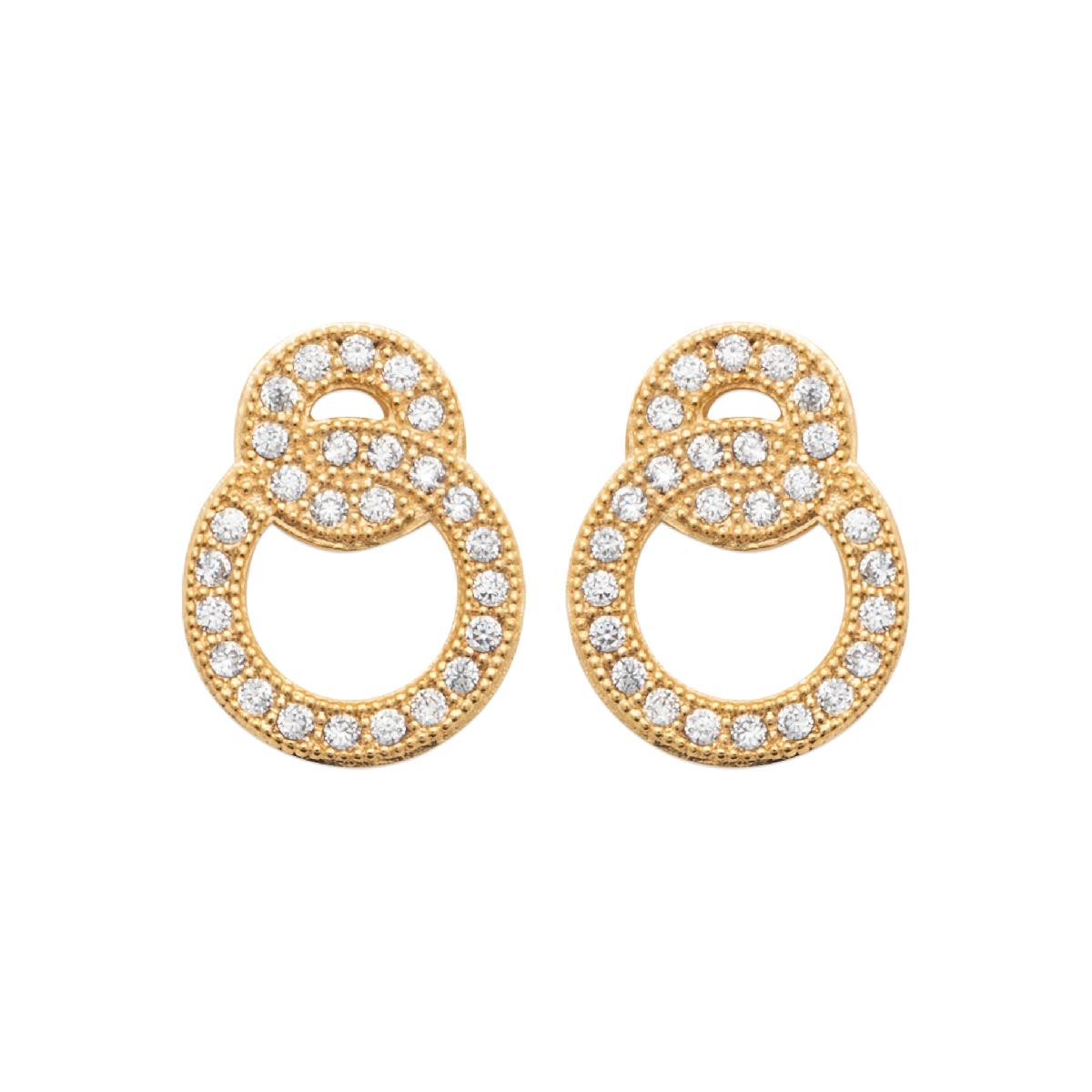 Créole dormeuse Grande PAM P.Blanc Panache Finement Ciselée – Or Blanc 18 Carats