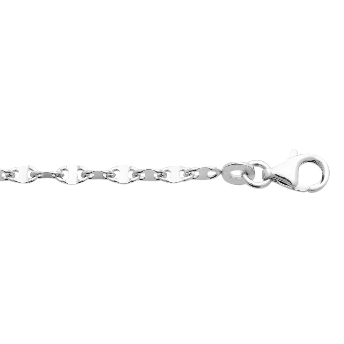 Bracelet Simple en Maille Tressée et Ronde – AG925 Argent 925, Ouvrage Artisanal