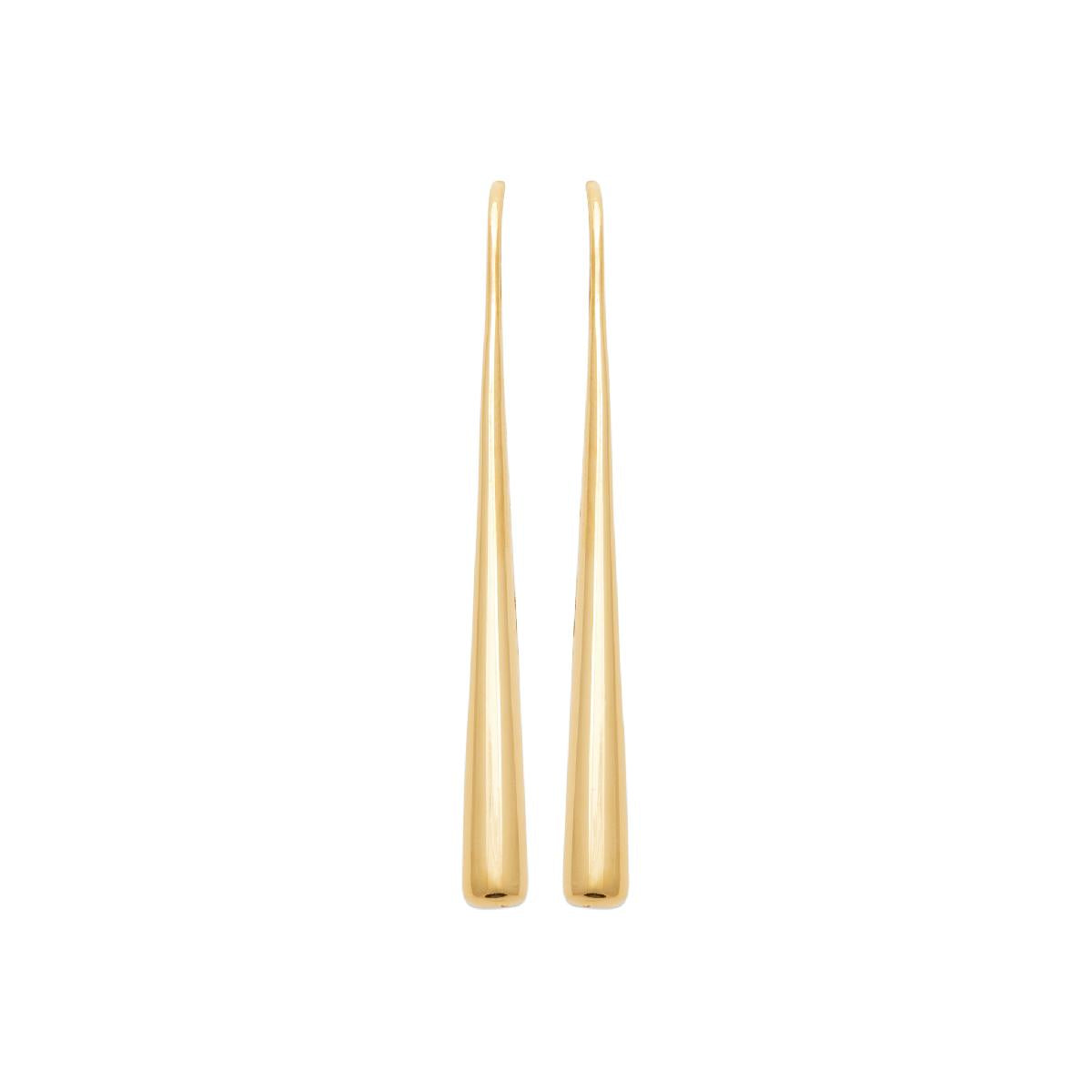 Créole Dorm Pamp Gravé Long Pendante Double Anneau Finitions Satinées Et Poli – Or Jaune 18 Carats