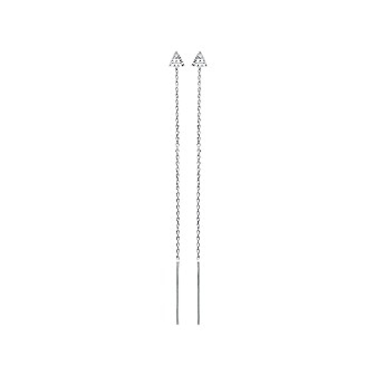 Boucles d'oreilles pendantes AG925 – Zirconium