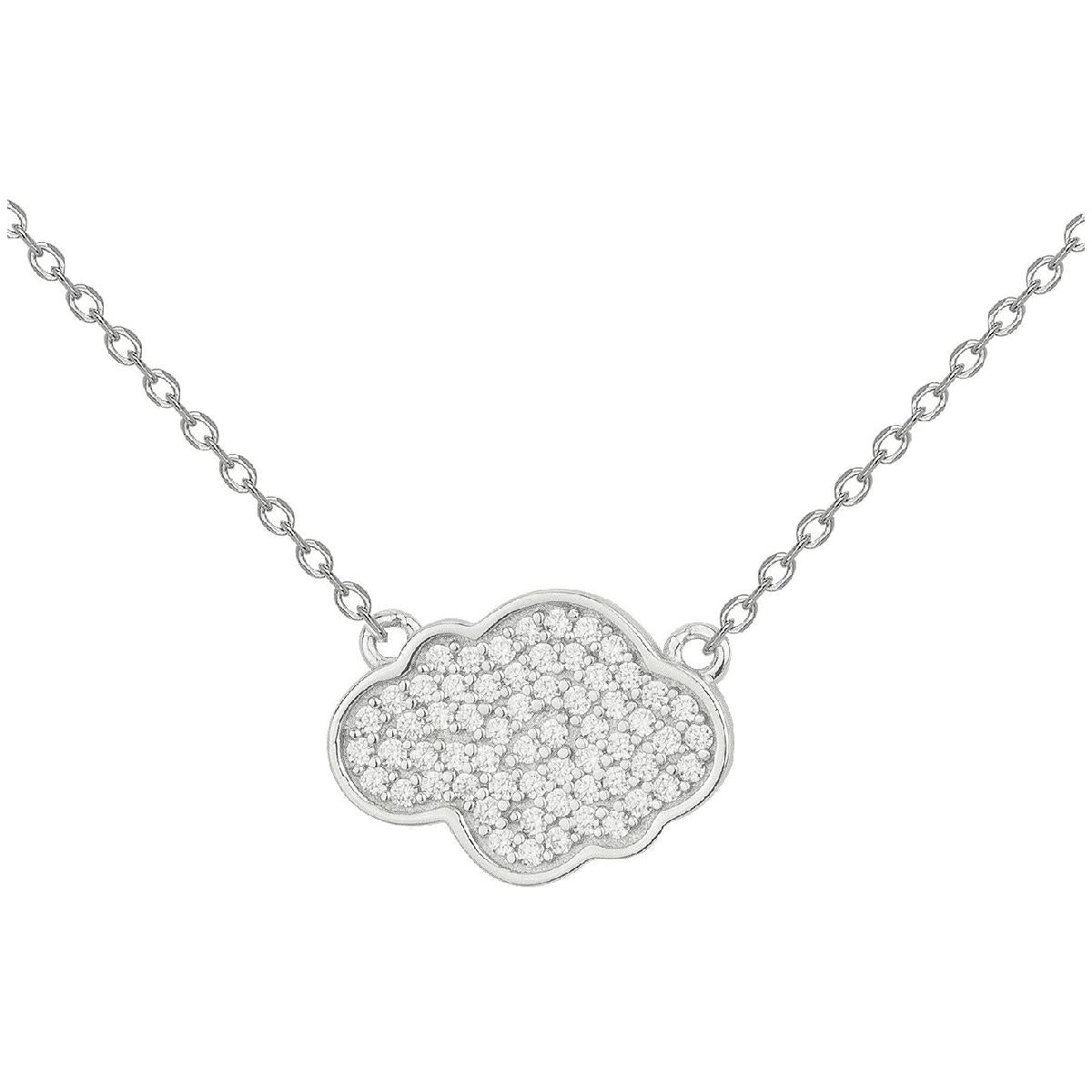 Collier P Blanches Arcadia Collection Version Ornement Inédit – Argent 925 Zirconium