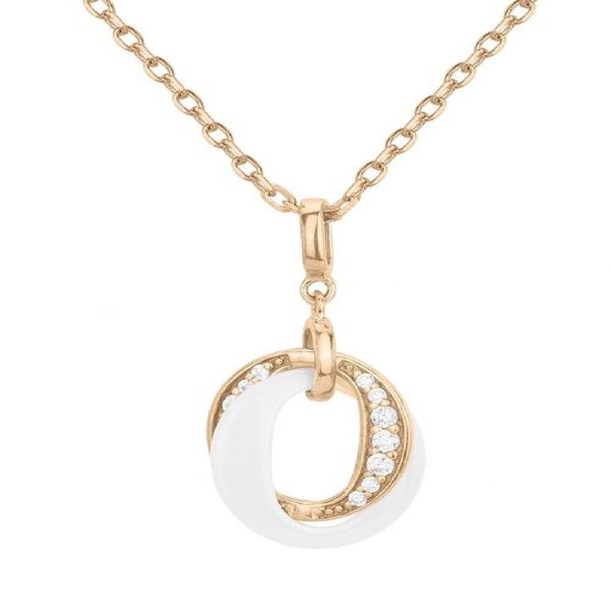 Collier Céramique et Plaqué Or Gravé De Motifs Géométriques Variés et Contemporains – Zirconium