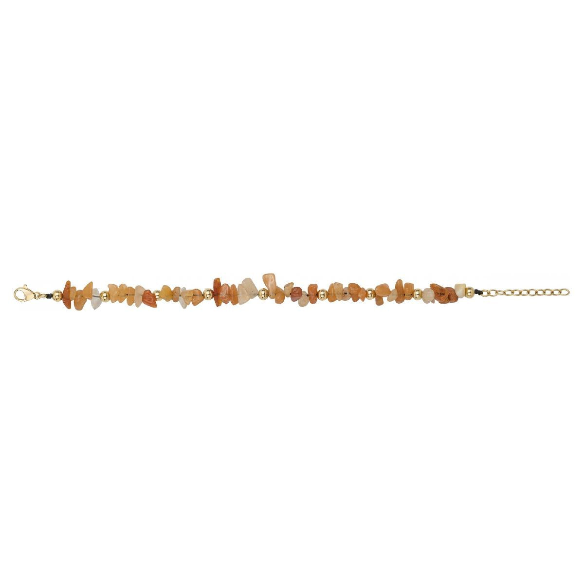 Bracelet Simple Aventurine Cyan Gravée À Motif Rayonnant Et Texture Polie – Acier