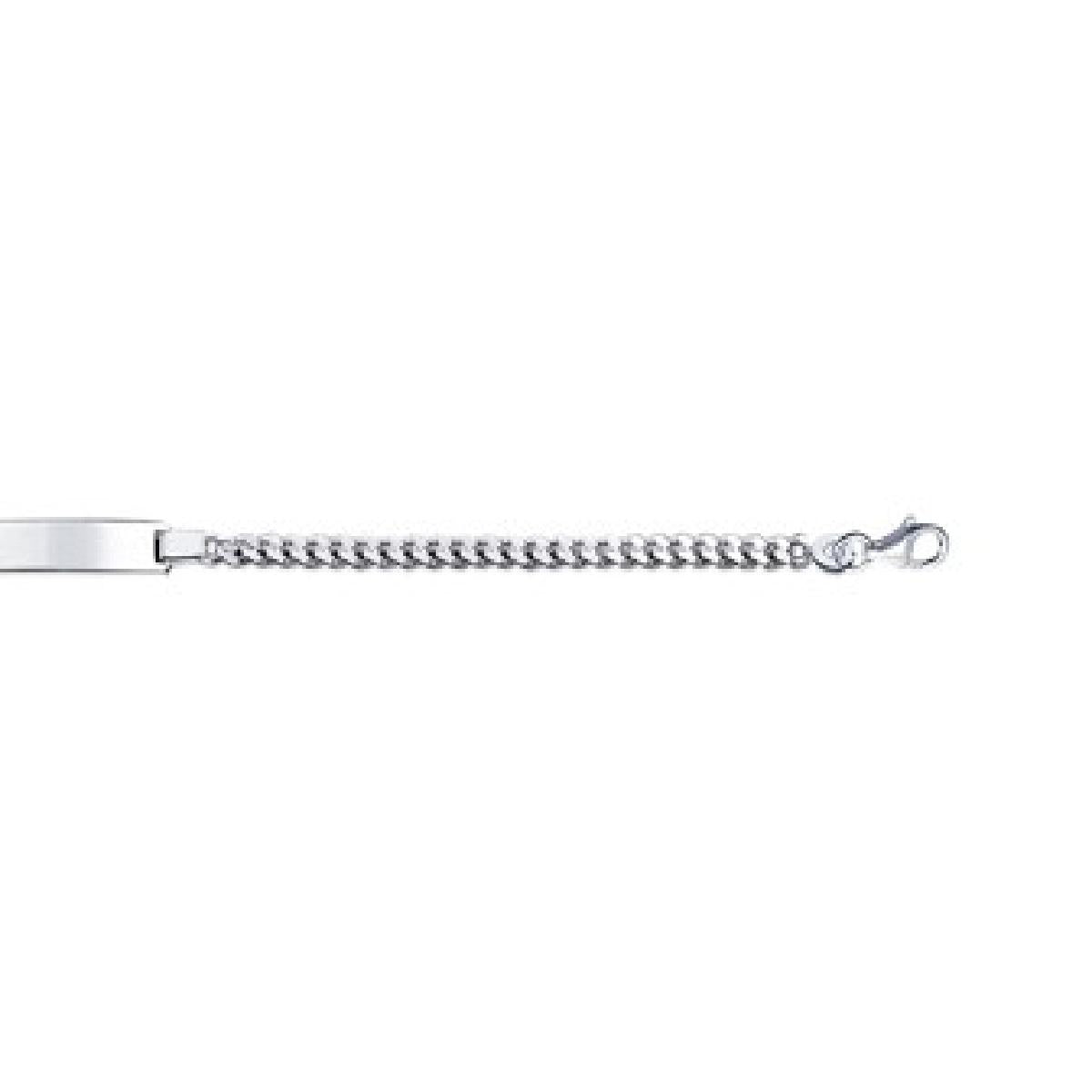 Gourmette Enfant AG925 – Argent Rhodié 925/1000 Longueur 16 cm, Anneau Intermédiaire À 14 cm