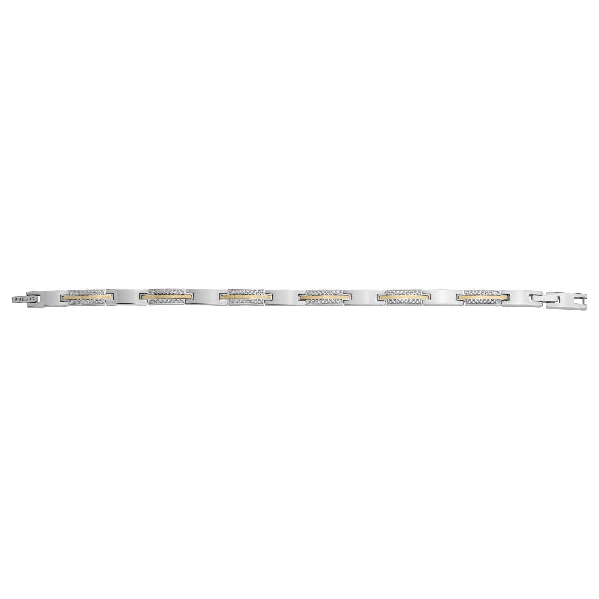 Bracelet Simple Maille Forçat Motif Corde Satinée Gravure Initiale Discrète – Acier