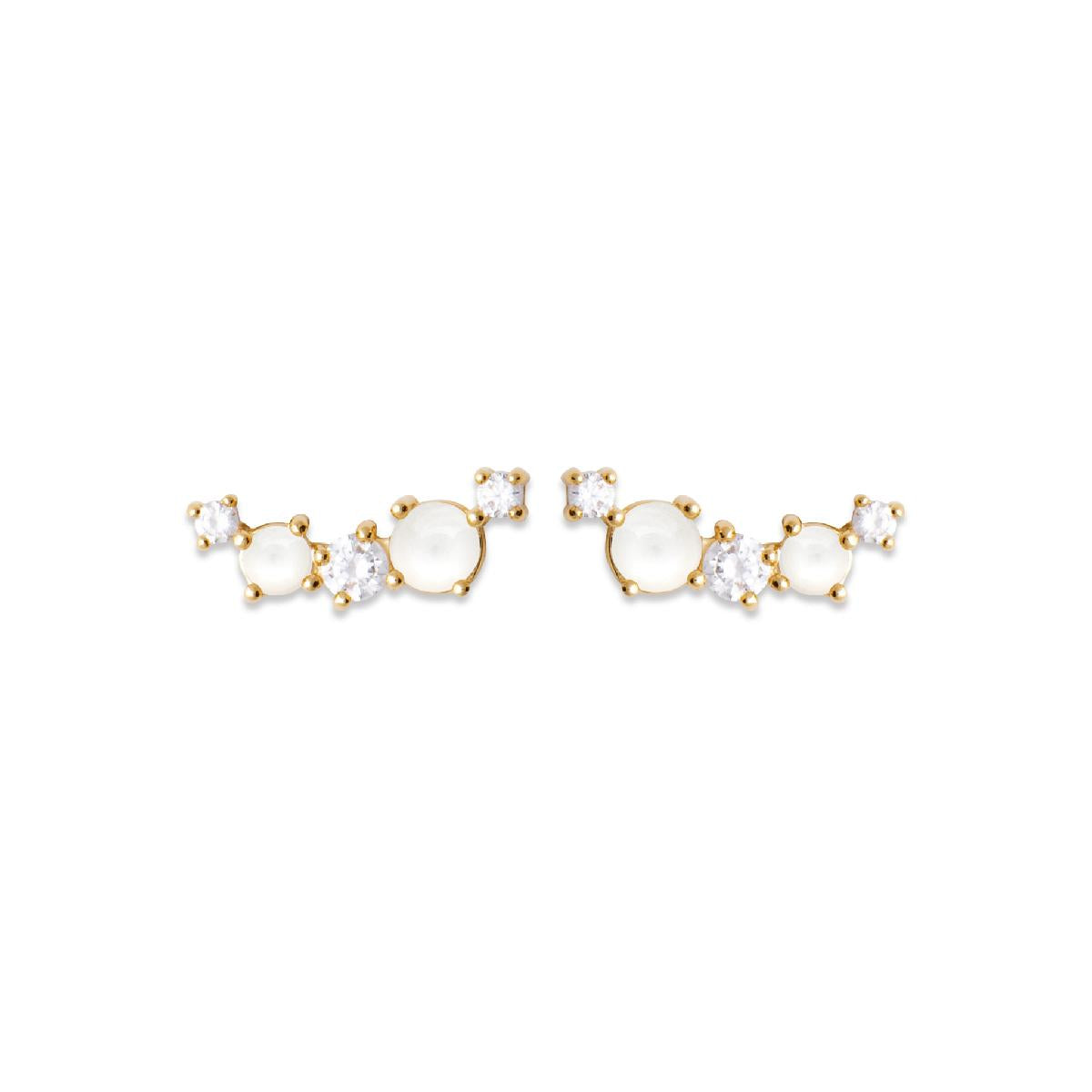 Boutons Pierres Blanches Pierre De Lune Modèle ALOÏZE Collection Bijoux Français