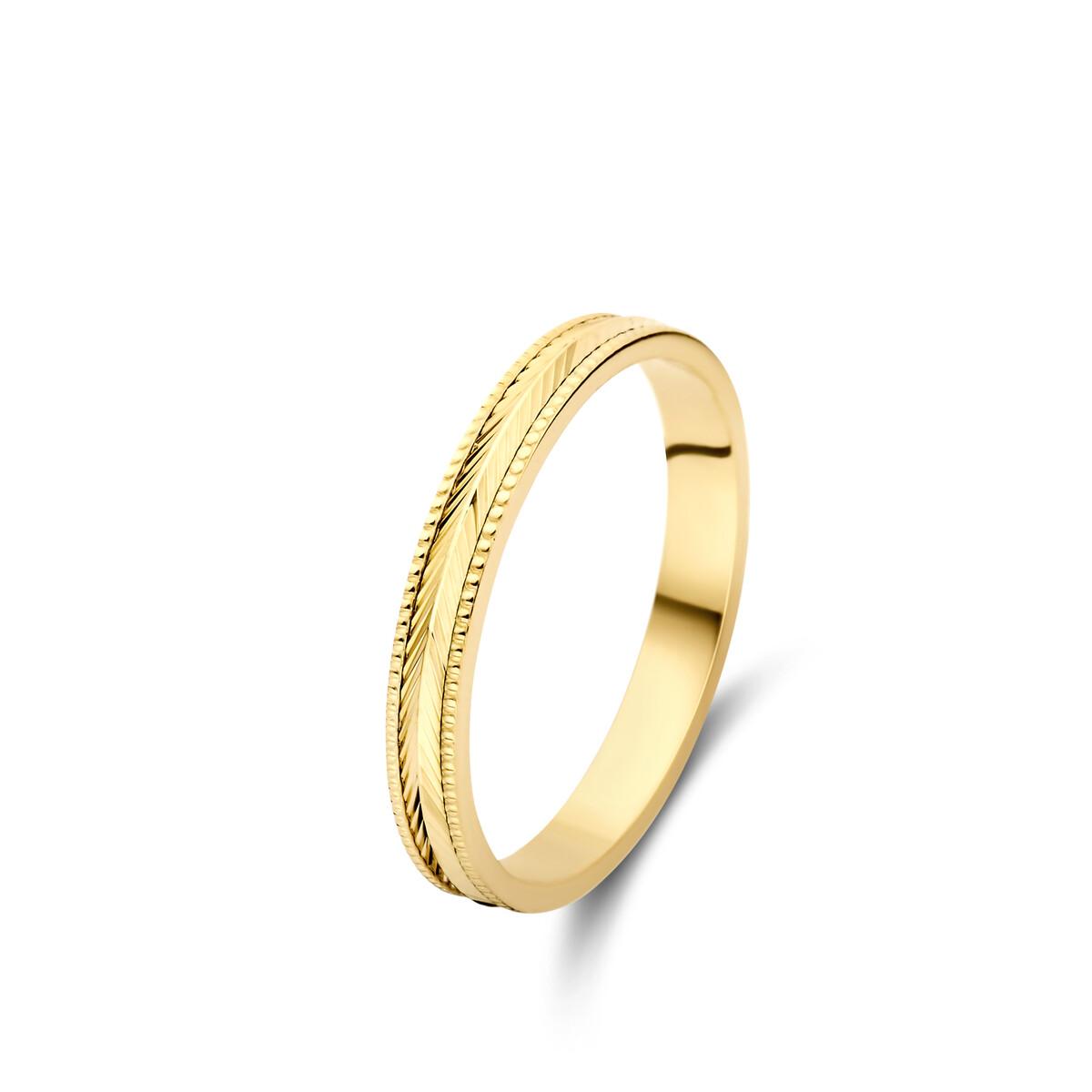 Alliances à Motifs en Or 18 Carats, Modèle Classique de la Marque ALOÏZE