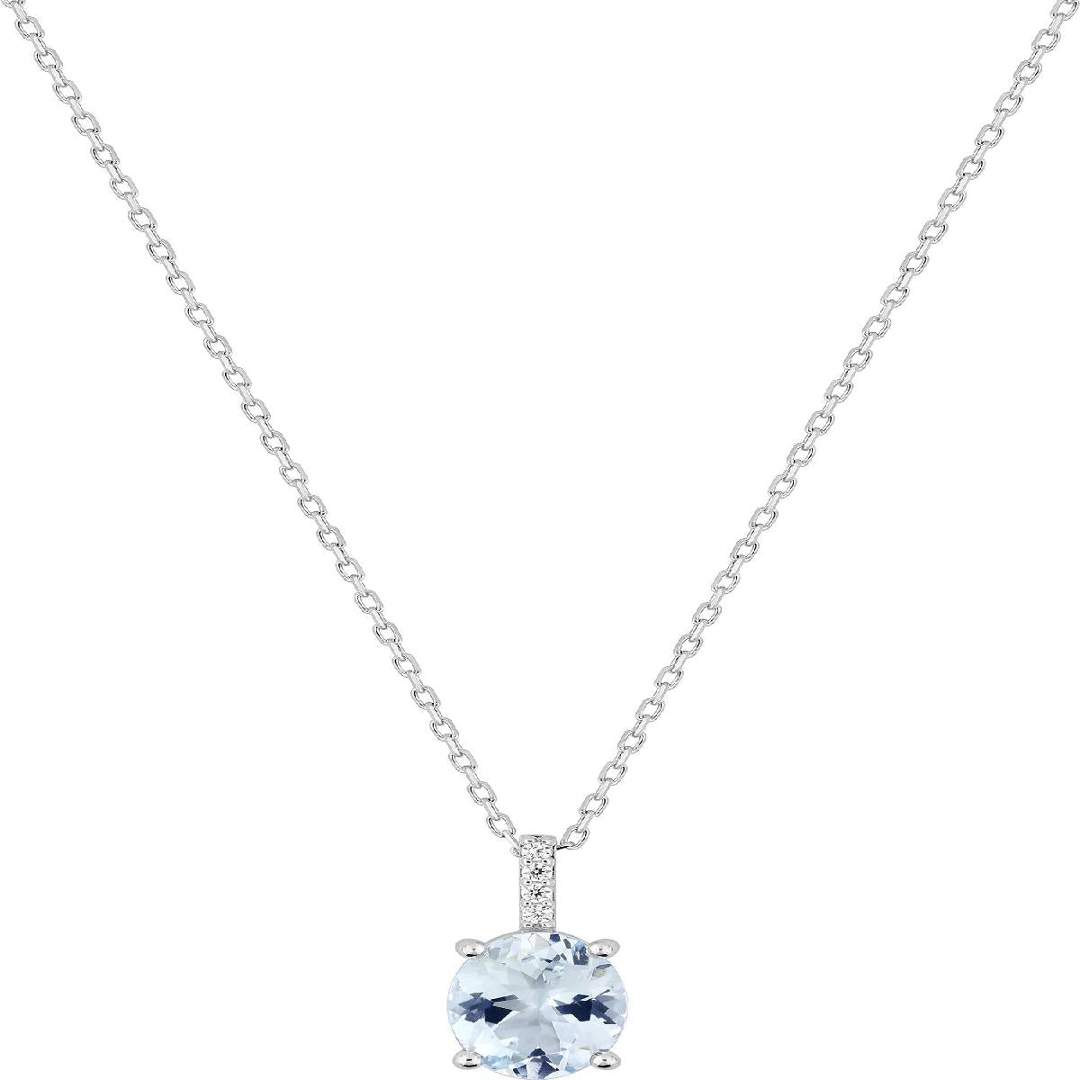 Collier Simple AU375 Aigue-Marine Collection ALOÏZE Joaillerie Française Edition Limitée