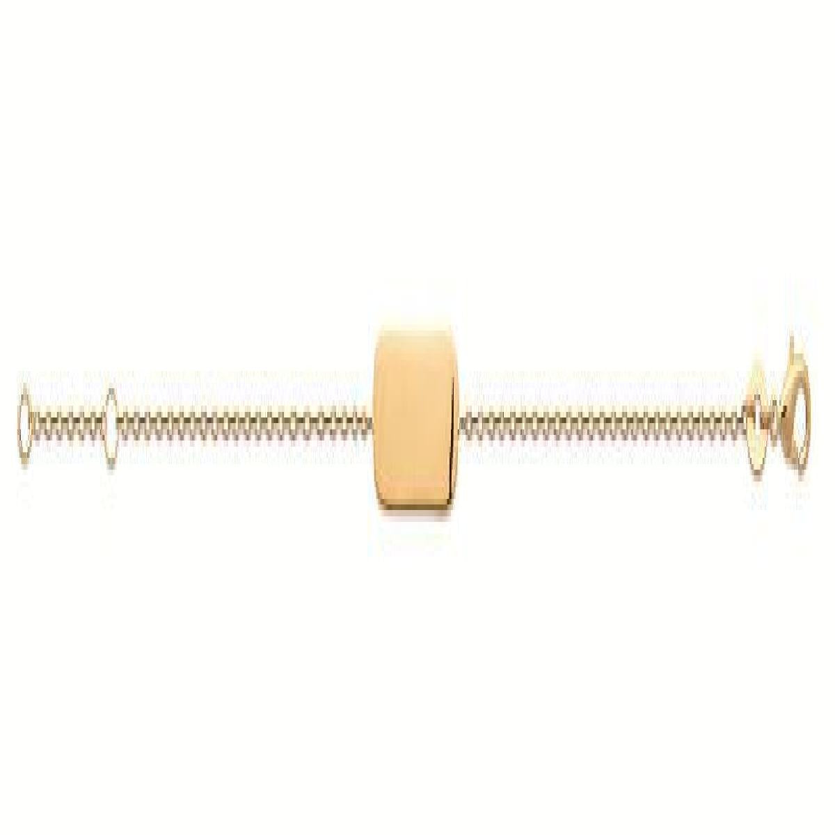 Bracelet À Graver Plaque Rectangulaire Arrondie Gravable - Or Plaqué Jaune 750/1000