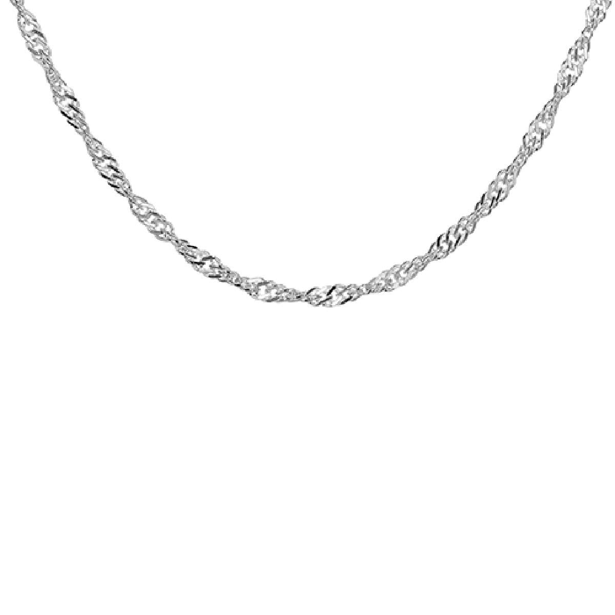 Collier AG925 Gravure Initiales Filigrane Canaux Lisses Finement Gravés – Argent 925