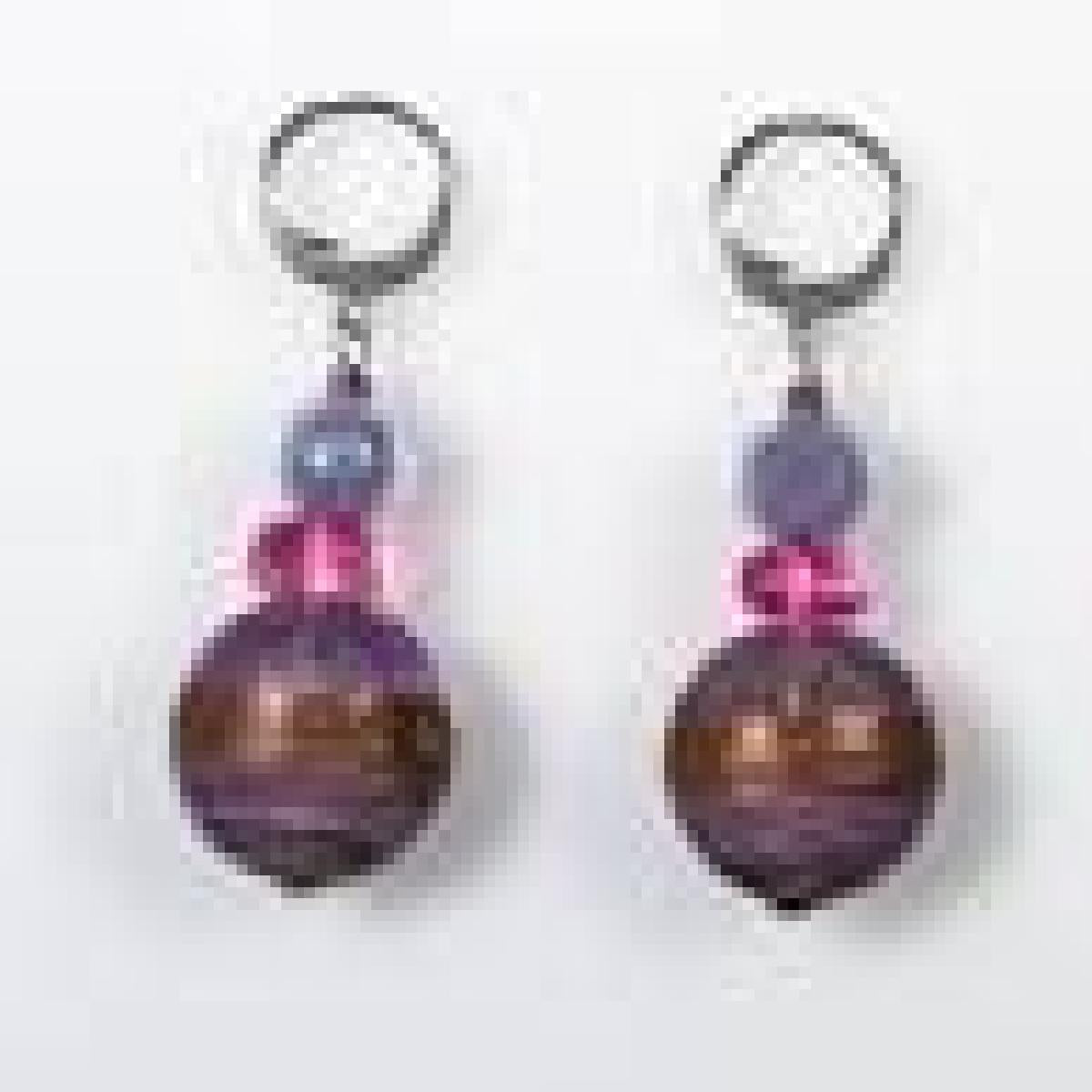 Boucles d'Oreilles ALOÏZE Collection Sphère Gravée et Poli Finition Satinée – Acier