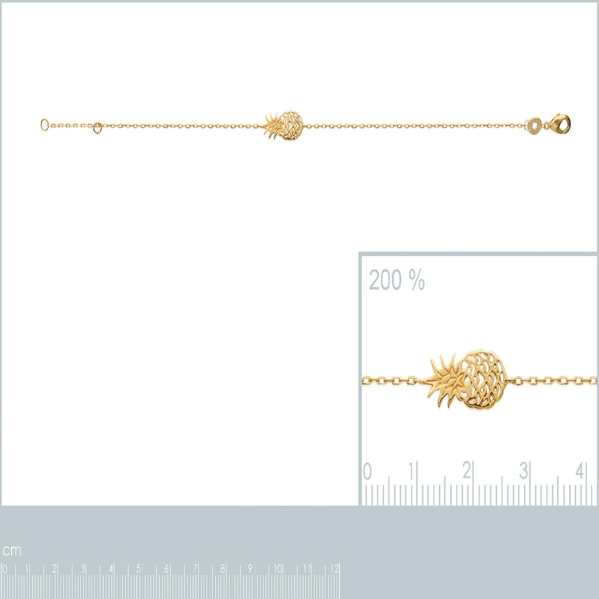 Bracelet chaîne torsadée gravée avec initiales personnalisables – Or jaune 18 carats
