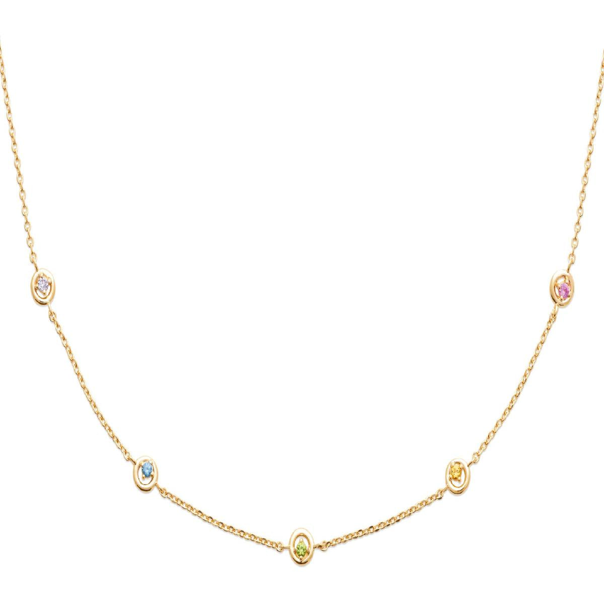 Collier Simple P Couleur Multicolore Edition Version ALOÏZE Collection Anodisé – Zirconium