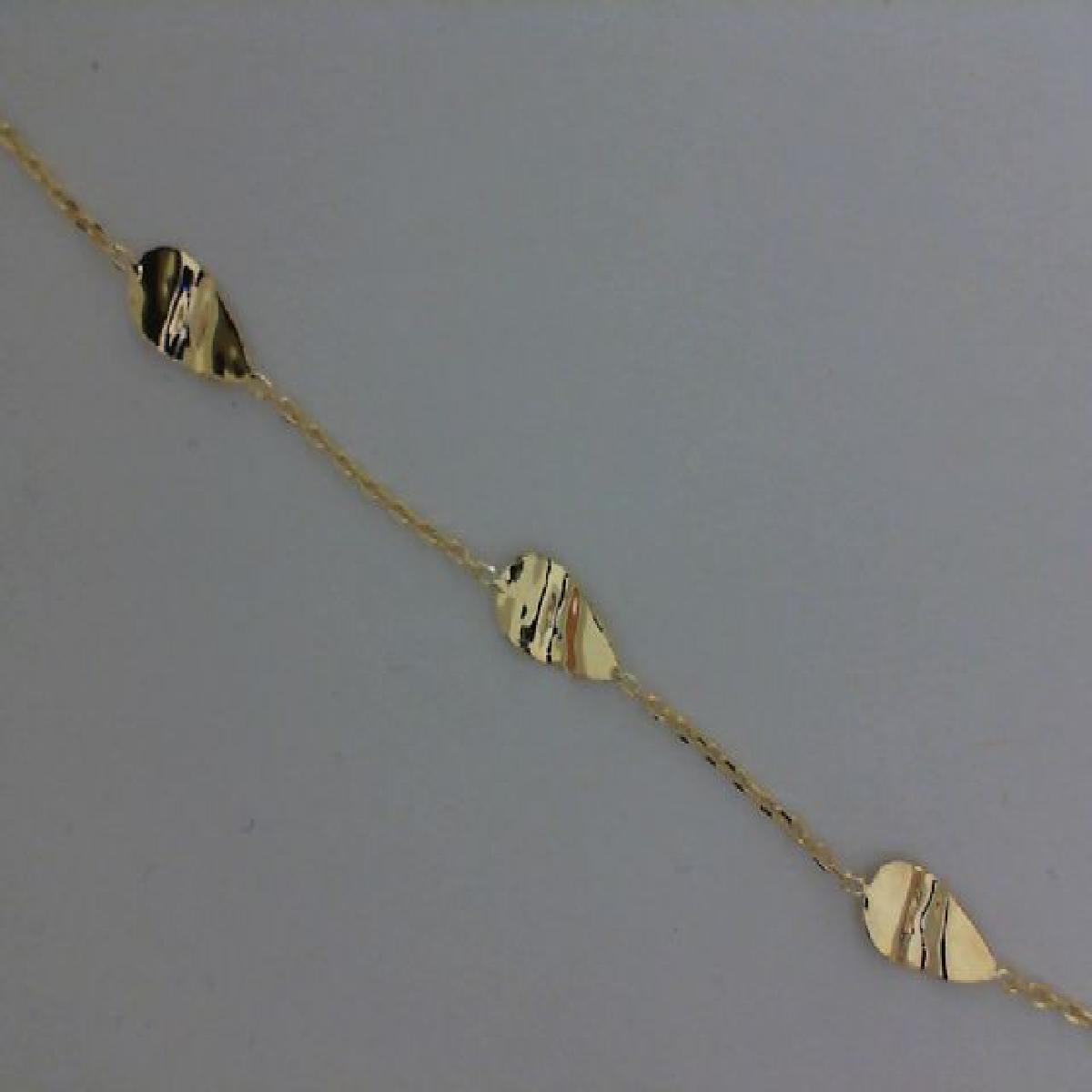 Bracelets Simples Motif Linéaire Et Épuré Gravé À La Main Détails Décoratifs – Or Jaune 9 Carats