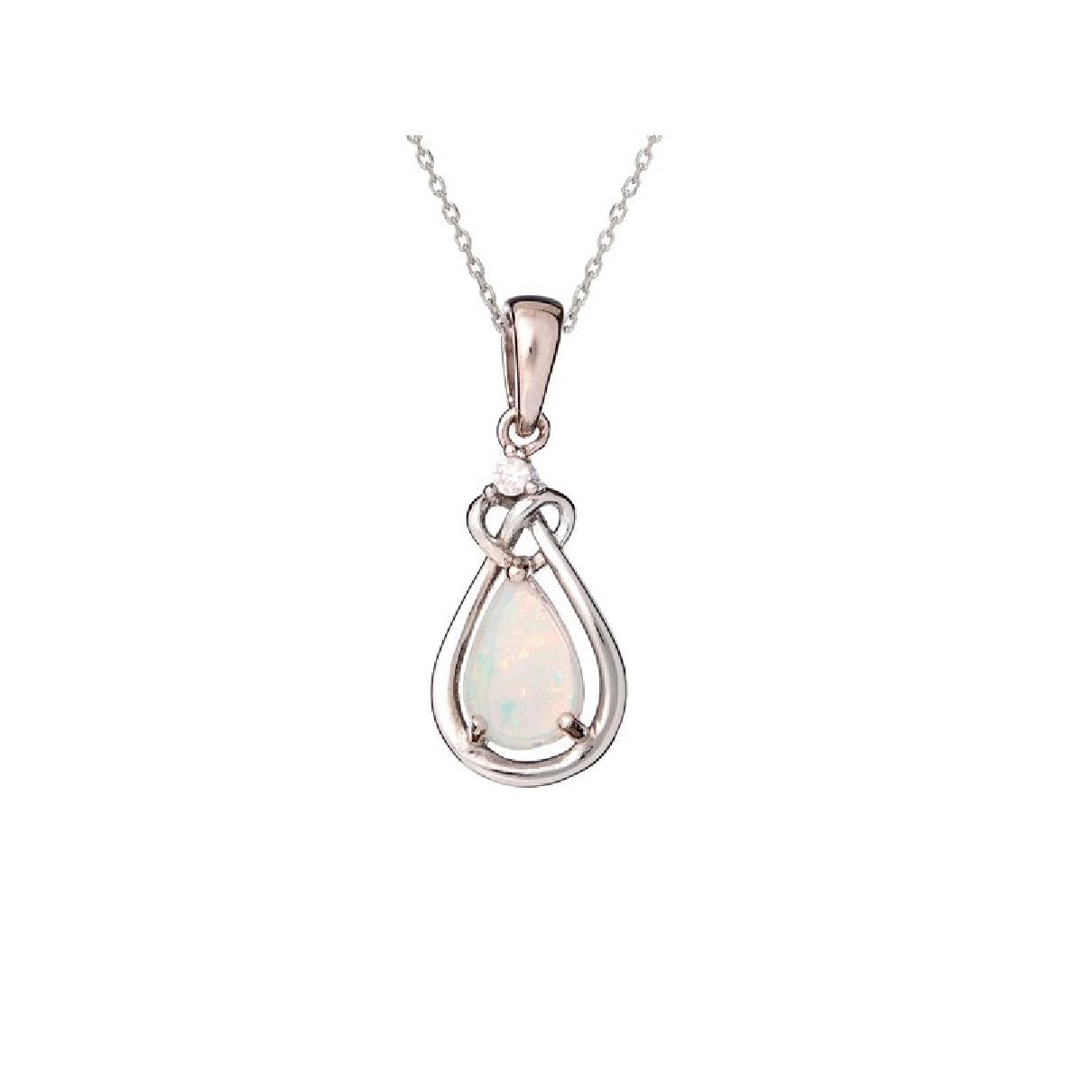 Pendentifs P Blanche Solitaire Opale Cabochon Filigrane Ovale Gravable Argent 925