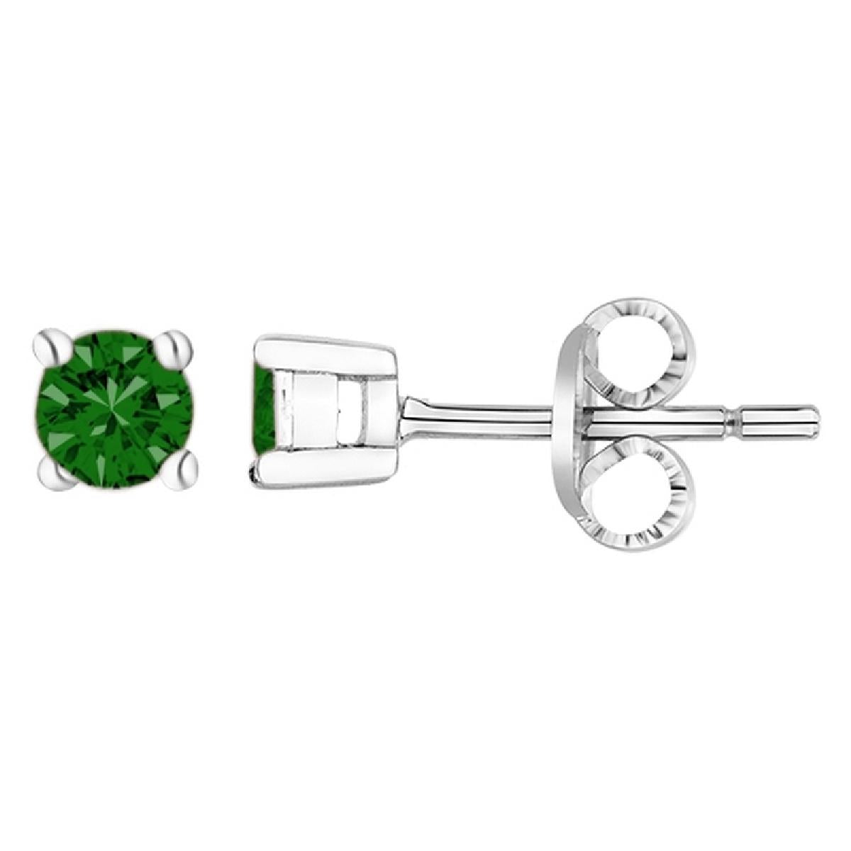 Boutons D'Oreille Pierres De Couleur Variées AG925 Zirconium Écaille Bleue - Argent 925