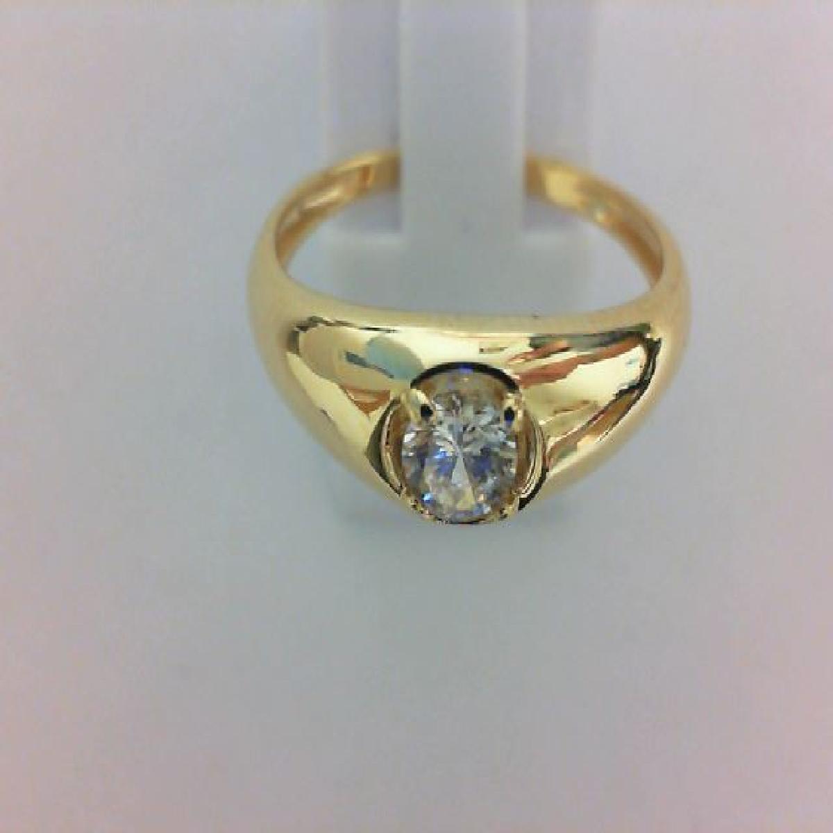 Bague Solitaire Contemporaine, Ajustable, Grainée, Finition Polie AU375 – Zirconium