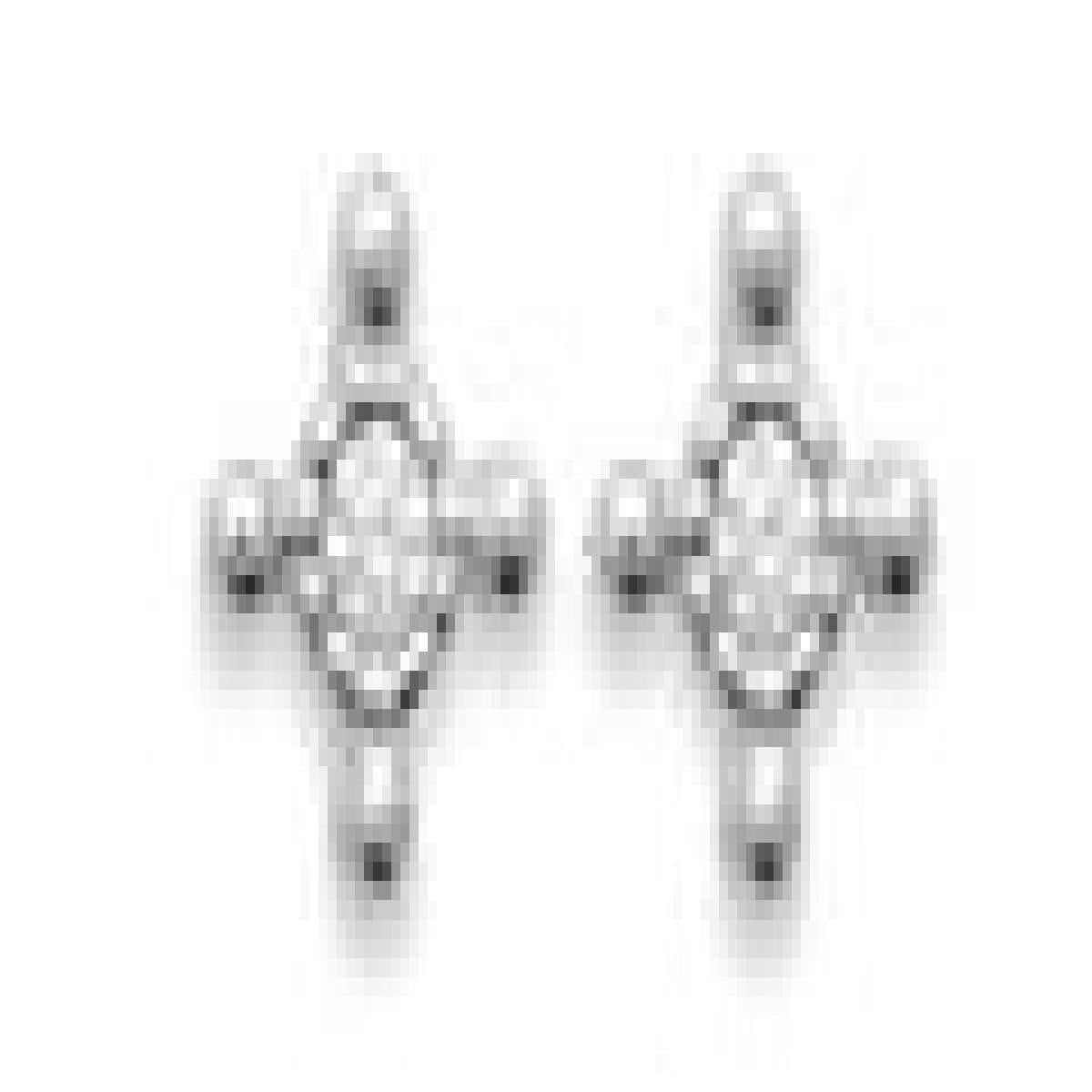 Boutons d'oreilles Pierres Blanches Taillées Facettes Élégantes et Claires – Argent 925