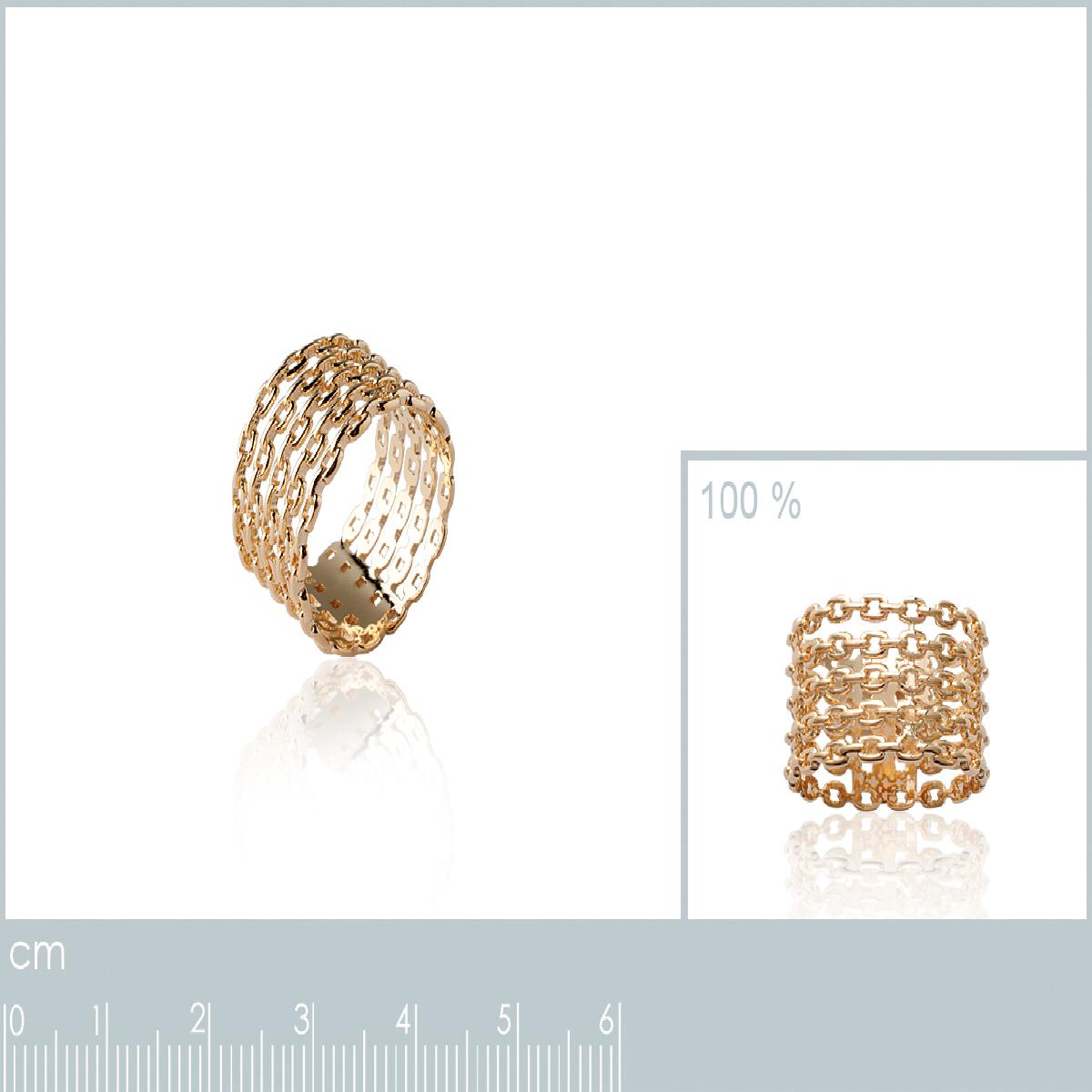 Bagues Pavées Serpentine Torsadée Demi Jonc en Métal Précieux Taille Ajustable – Or 18 Carats