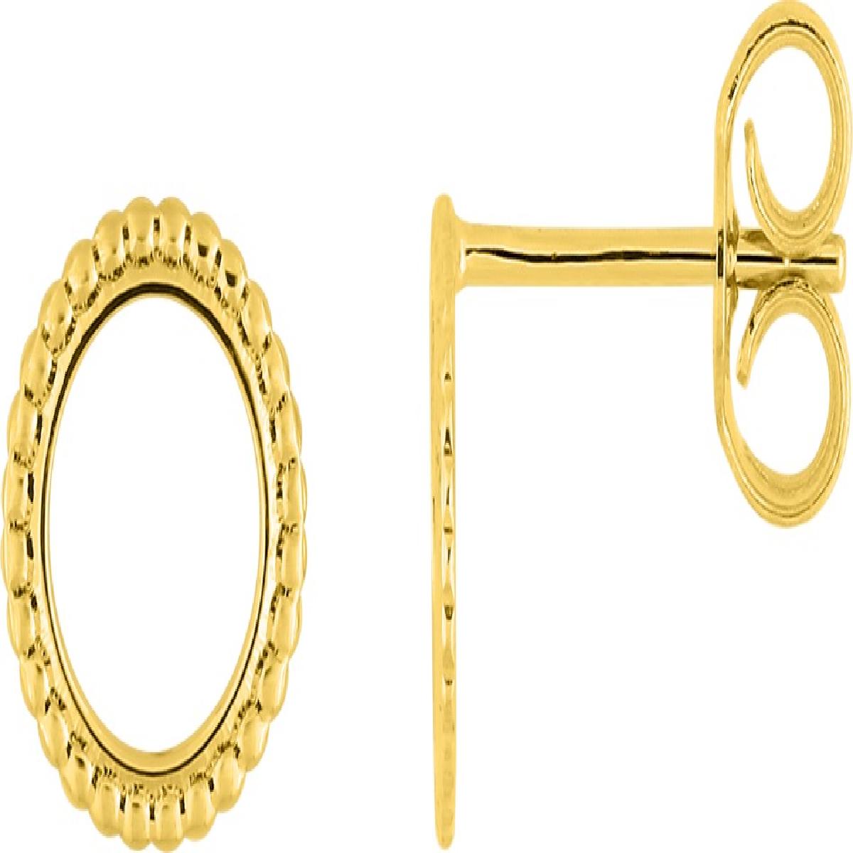 Boutons Tout Or AU375 – Or Jaune 9 Carats Finition Ronde Lisse Pour Chemise Homme