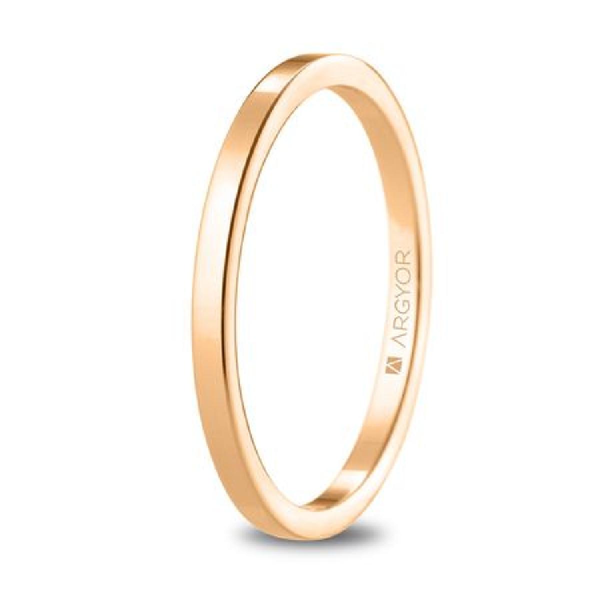 Alliances Lisses AU750 Or Jaune 18 Carats, Anneaux De Mariage Simples Et Durables