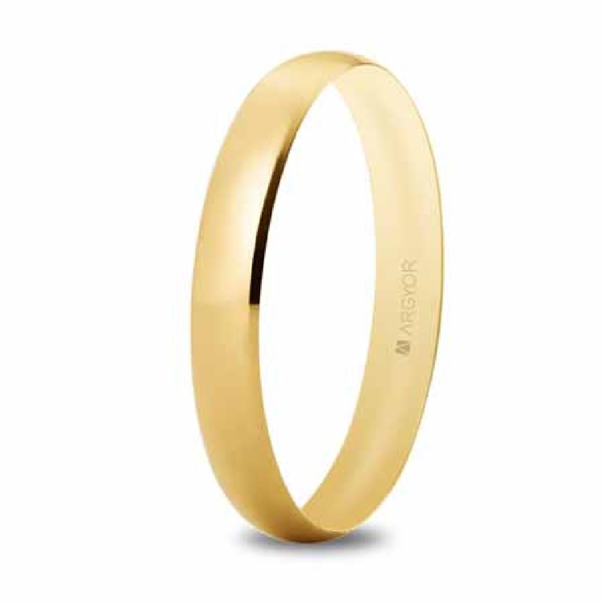 Alliances lisses ALOÏZE Modèle Collection Traditionnelle Classique – Or Jaune 750