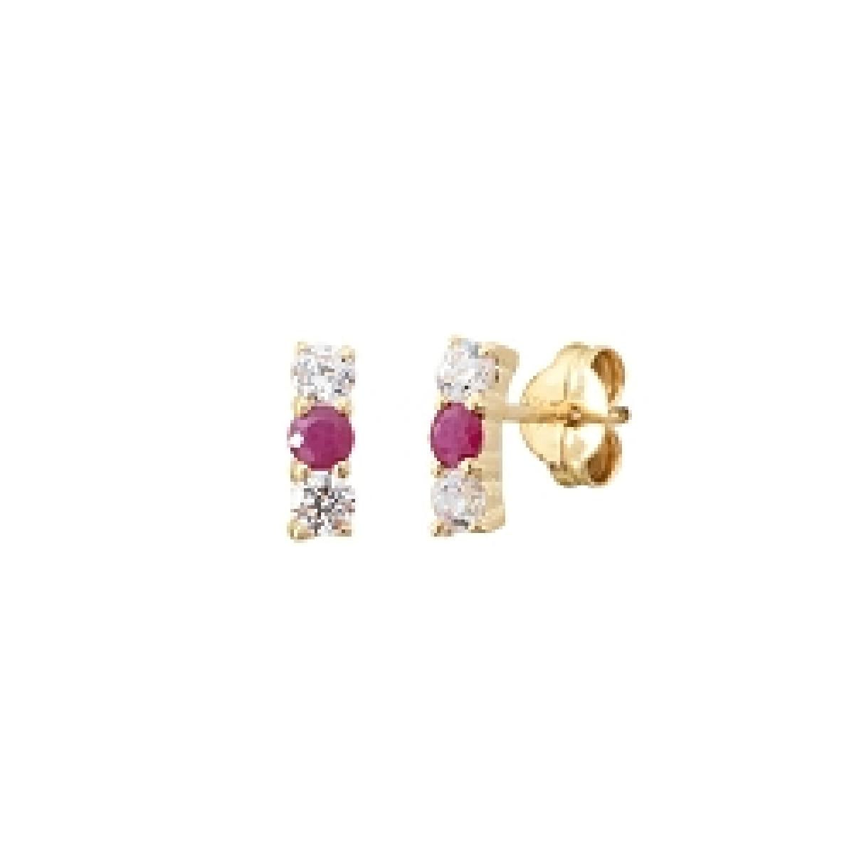 Boutons D'Oreille Pierres De Couleur Facettées Pour Oreilles Sensibles AU375 Zirconium