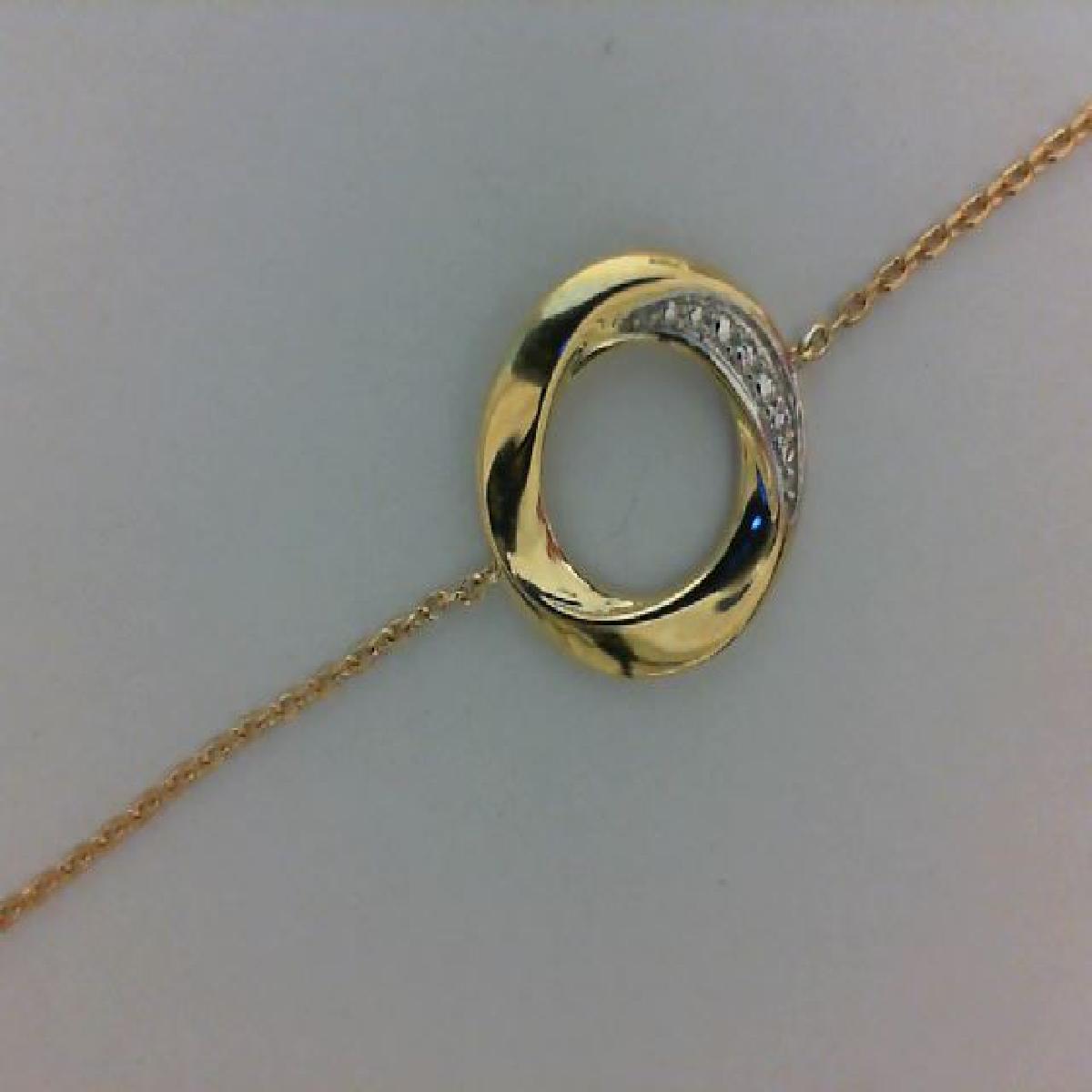 Bracelet Maillon Simple Au Poignet P. Blanches Diamant Taille Brillant – Or jaune 18 carats