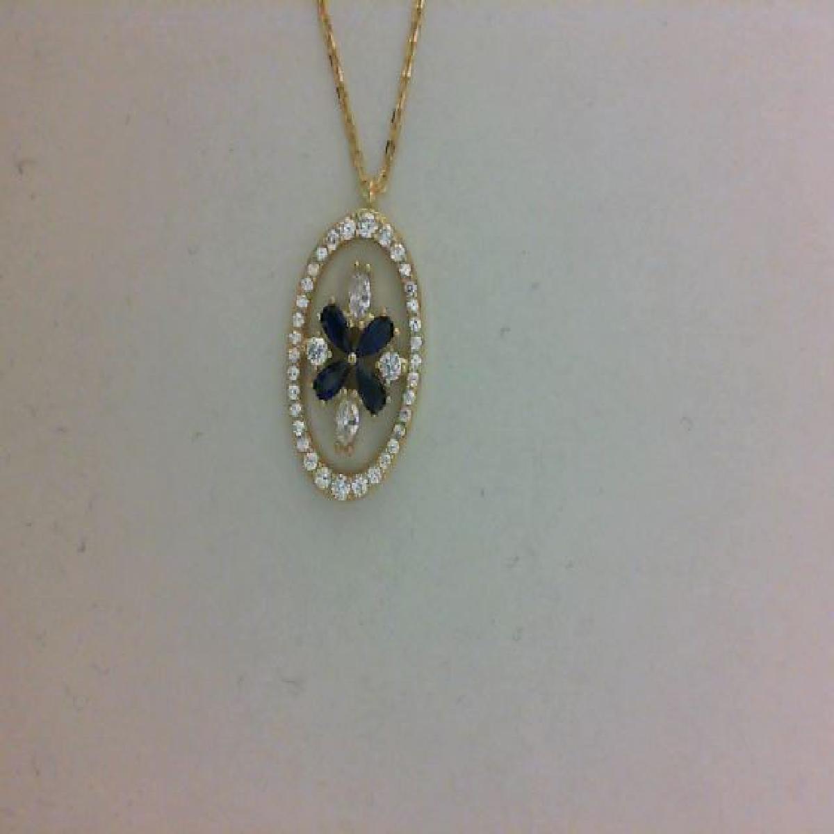 Collier P Couleur Argent 925 et Zirconium ALOÏZE Collection Capsule Fabrication Française