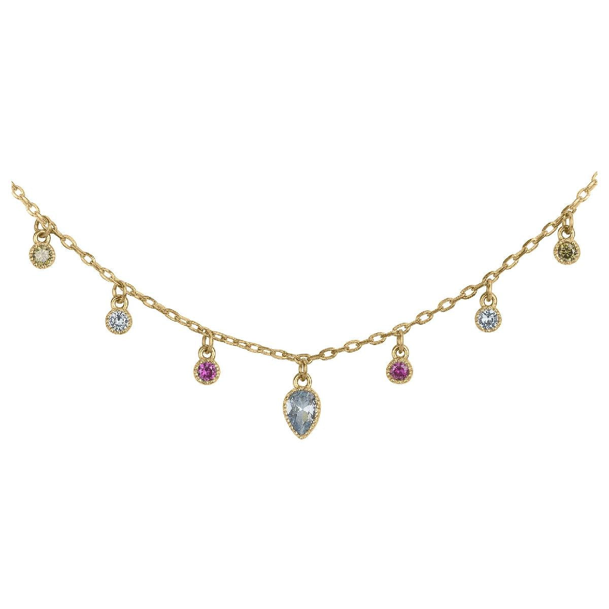 Collier Simple +P. Couleur – Zirconium, Chaîne Câble Longueur Réglable, Variante