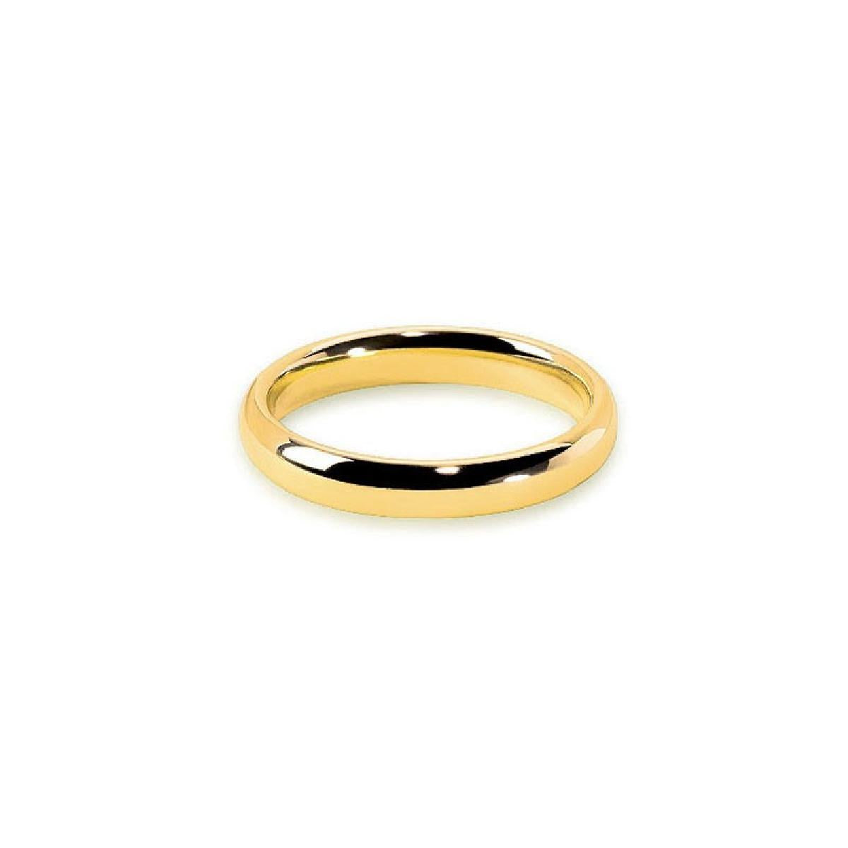 Alliances Lisses AU750 – Or Jaune 18 Carats Fabrication Française Version Standard
